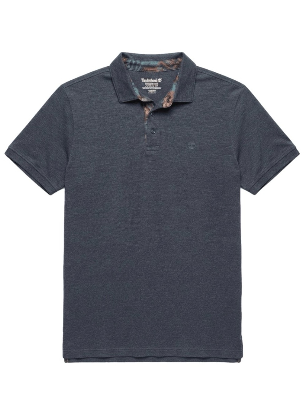 Timberland Navy Blue Heather Polo Shirt Men’s XXL Short Sleeve Cotton Casual